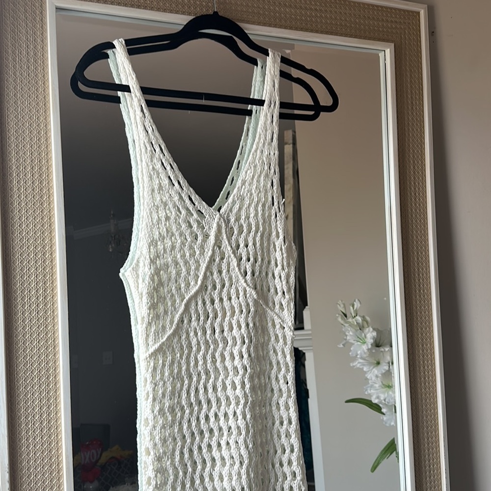 Zulu & Zephyr White Cotton Crochet Knit Dress - Picture 11 of 12